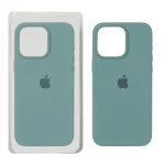 قاب سیلیکونی پاک کنی اورجینال Apple iPhone 15 Pro Max - سبز دریایی کد 1 (پک دار)