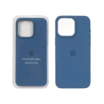 قاب سیلیکونی پاک کنی اورجینال Apple iPhone 15 Pro Max - آبی تیره (پک دار)