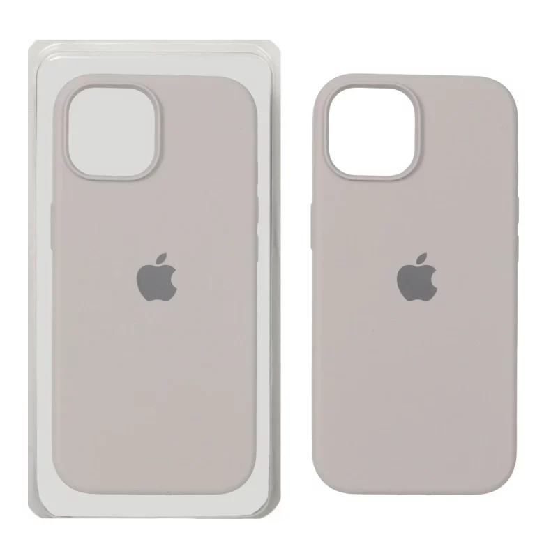 قاب سیلیکونی پاک کنی اورجینال Apple iPhone 15 / iPhone 14 / iPhone 13 - خاکی (پک دار) - تصویر 2