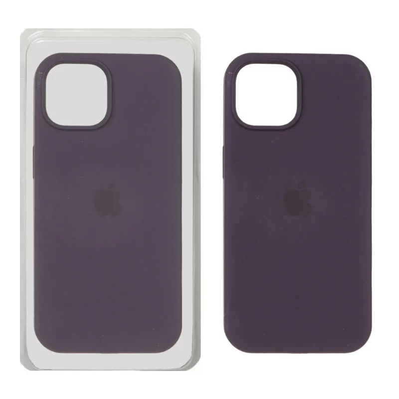 قاب سیلیکونی پاک کنی اورجینال Apple iPhone 15 / iPhone 14 / iPhone 13 - بنفش تیره (پک دار) - تصویر 2