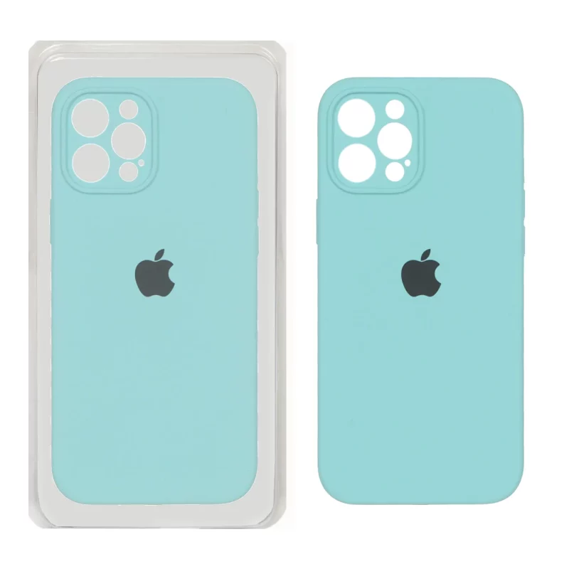قاب سیلیکونی پاک کنی اورجینال Master Quality مدل Apple iPhone 12 Pro Max - سبز آبی (پک دار) - تصویر 2