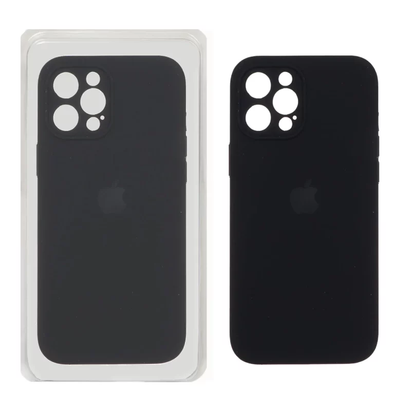 قاب سیلیکونی پاک کنی اورجینال Master Quality مدل Apple iPhone 12 Pro Max - مشکی (پک دار) - تصویر 2