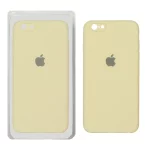 قاب سیلیکونی پاک کنی محافظ لنزدار اورجینال Apple iPhone 6 Plus / iPhone 6s Plus - لیمویی (پک دار)