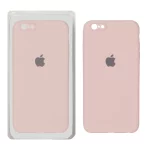 قاب سیلیکونی پاک کنی محافظ لنزدار اورجینال Apple iPhone 6 Plus / iPhone 6s Plus - صورتی چرک (پک دار)