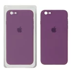 قاب سیلیکونی پاک کنی محافظ لنزدار اورجینال Apple iPhone 6 Plus / iPhone 6s Plus - ارغوانی (پک دار)