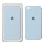 قاب سیلیکونی پاک کنی محافظ لنزدار اورجینال Apple iPhone 6 Plus / iPhone 6s Plus - آبی آسمانی (پک دار)
