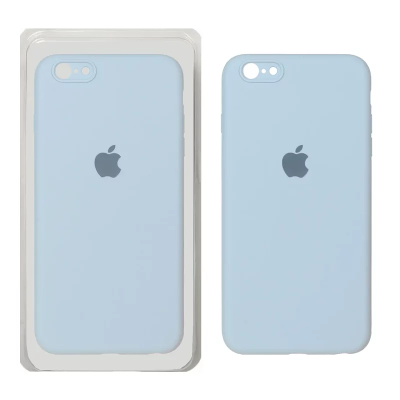 قاب سیلیکونی پاک کنی محافظ لنزدار اورجینال Apple iPhone 6 Plus / iPhone 6s Plus - آبی آسمانی (پک دار) - تصویر 2