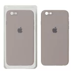 قاب سیلیکونی پاک کنی محافظ لنزدار اورجینال Apple iPhone 6 Plus / iPhone 6s Plus - خاکی (پک دار)