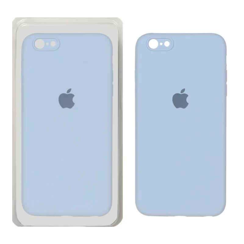 قاب سیلیکونی پاک کنی محافظ لنزدار اورجینال Apple iPhone 6 Plus / iPhone 6s Plus - آبی کبریتی (پک دار) - تصویر 2