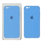 قاب سیلیکونی پاک کنی محافظ لنزدار اورجینال Apple iPhone 6 Plus / iPhone 6s Plus - آبی (پک دار)