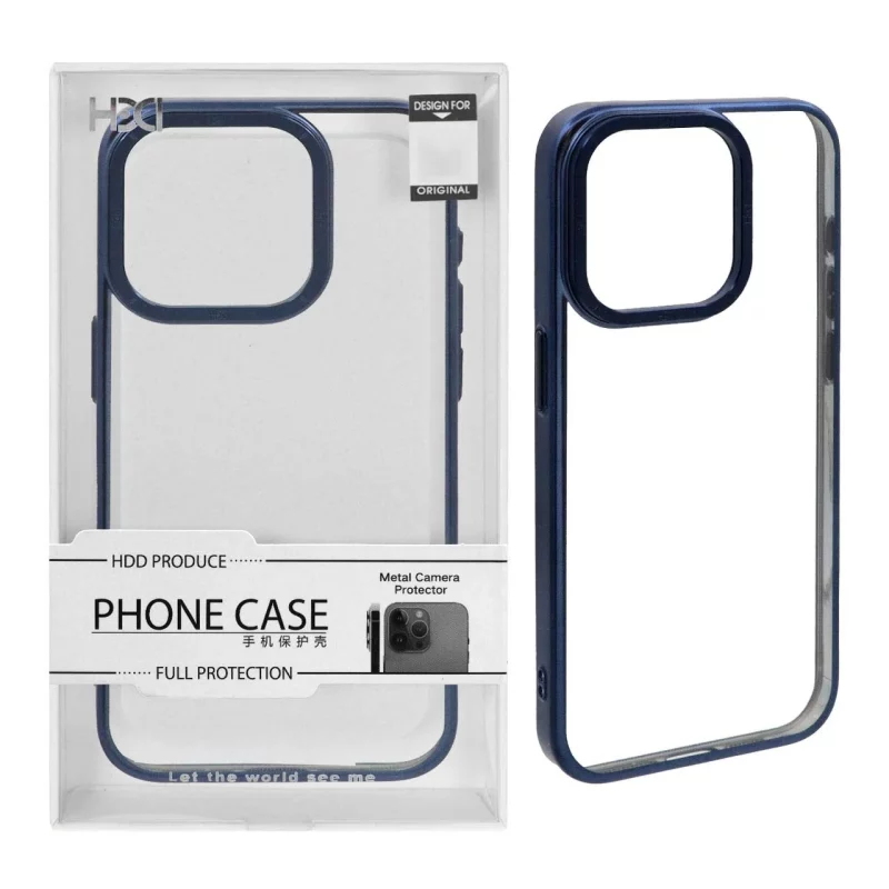 قاب اورجینال HDD شفاف لنز آلومینیومی Apple iPhone 15 Pro - سرمه ای - تصویر 2