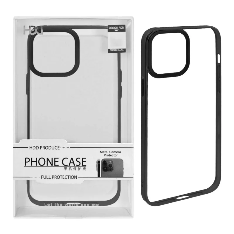 قاب اورجینال HDD شفاف لنز آلومینیومی Apple iPhone 13 Pro Max - مشکی - تصویر 2