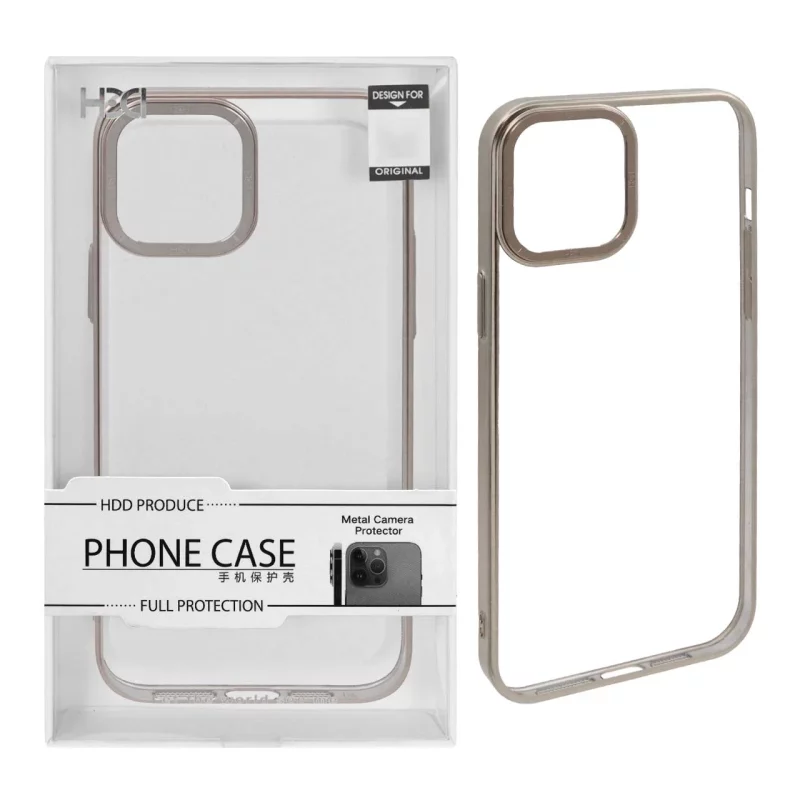 قاب اورجینال HDD شفاف لنز آلومینیومی Apple iPhone 12 Pro / iPhone 12 - خاکستری - تصویر 2
