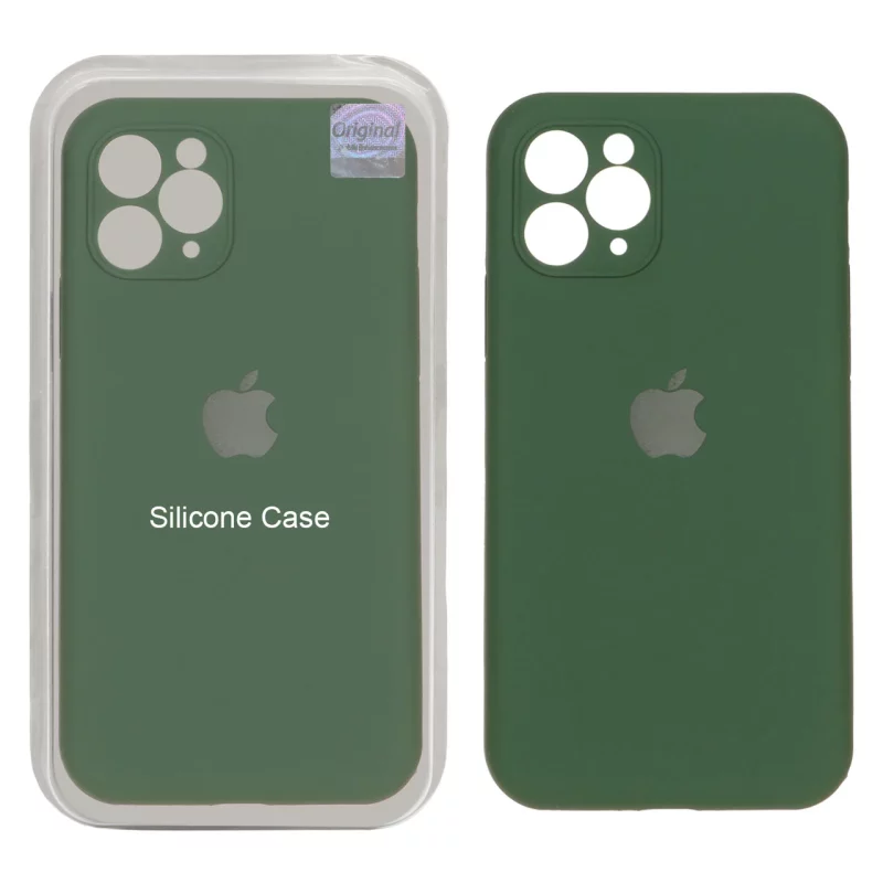 قاب سیلیکونی پاک کنی اورجینال Master Quality مدل Apple iPhone 11 Pro - سبز تیره (پک دار) - تصویر 2