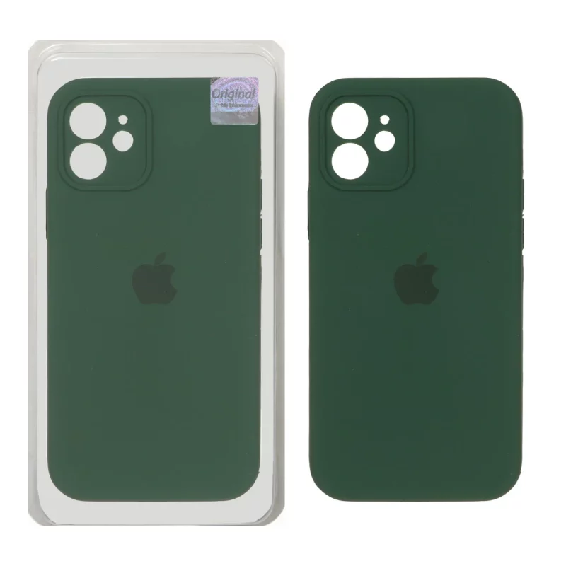 قاب سیلیکونی پاک کنی اورجینال Master Quality مدل Apple iPhone 12 - سبز تیره (پک دار) - تصویر 2