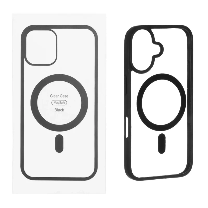 قاب شفاف Apple iPhone 16 با قابلیت شارژ MagSafe - مشکی (پک دار) - تصویر 2