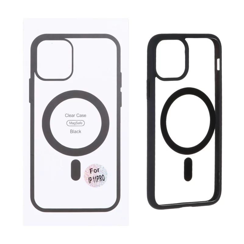 قاب شفاف Apple iPhone 11 Pro با قابلیت شارژ MagSafe - مشکی (پک دار) - تصویر 2