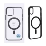 قاب شفاف Apple iPhone X / iPhone XS با قابلیت شارژ MagSafe - مشکی (پک دار)