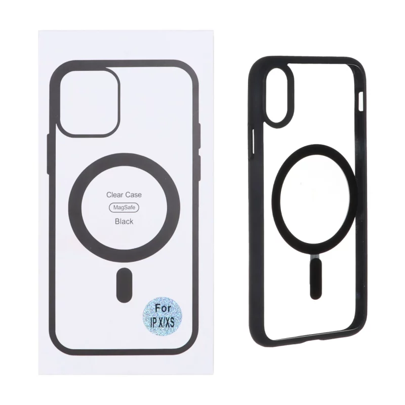 قاب شفاف Apple iPhone X / iPhone XS با قابلیت شارژ MagSafe - مشکی (پک دار) - تصویر 2