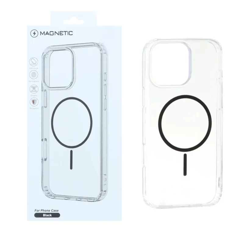 قاب اورجینال Magnetic دور ژله ای MagSafe مدل Apple iPhone 16 Pro Max - مشکی (پک دار) - تصویر 2