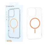 قاب اورجینال Magnetic دور ژله ای MagSafe مدل Apple iPhone 16 Pro Max - نارنجی (پک دار)