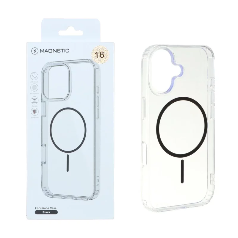 قاب اورجینال Magnetic دور ژله ای MagSafe مدل Apple iPhone 16 - مشکی (پک دار) - تصویر 2