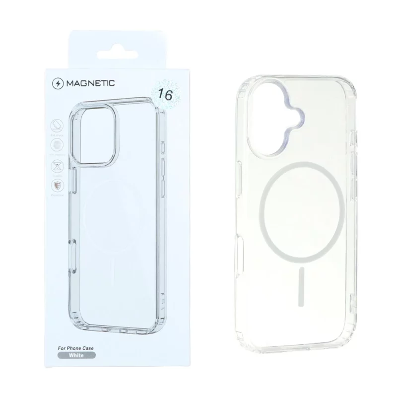 قاب اورجینال Magnetic دور ژله ای MagSafe مدل Apple iPhone 16 - سفید (پک دار) - تصویر 2