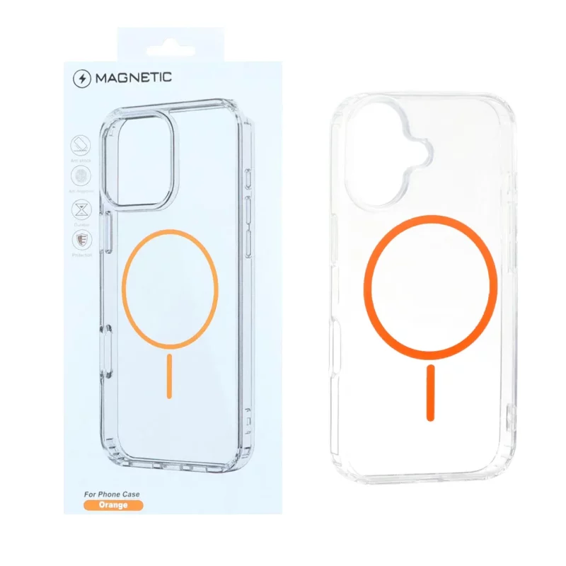 قاب اورجینال Magnetic دور ژله ای MagSafe مدل Apple iPhone 16 - نارنجی (پک دار) - تصویر 2