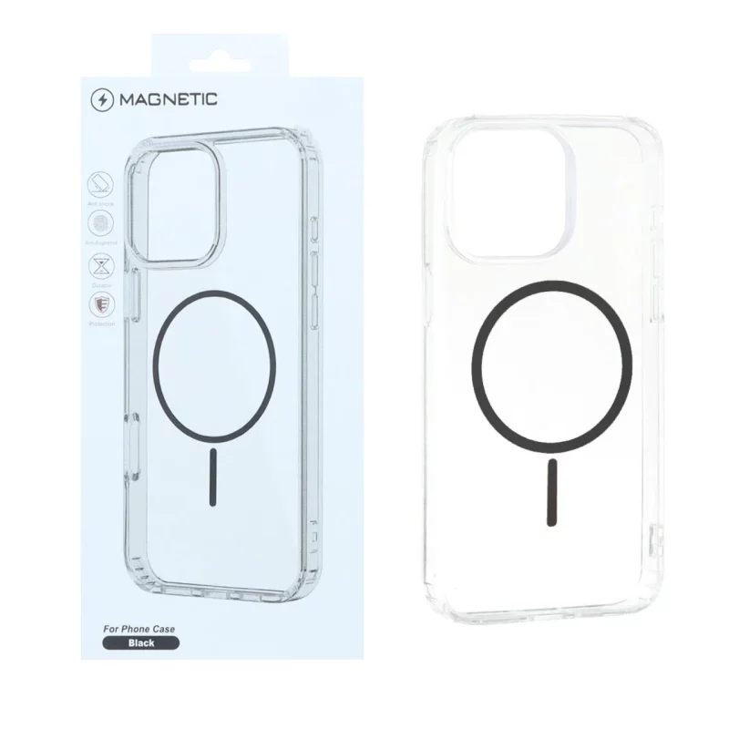 قاب اورجینال Magnetic دور ژله ای MagSafe مدل Apple iPhone 15 Pro Max - مشکی (پک دار) - تصویر 2