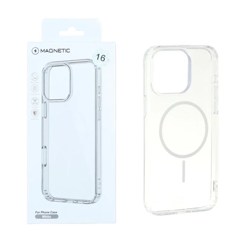 قاب اورجینال Magnetic دور ژله ای MagSafe مدل Apple iPhone 15 Pro Max - سفید (پک دار) - تصویر 2