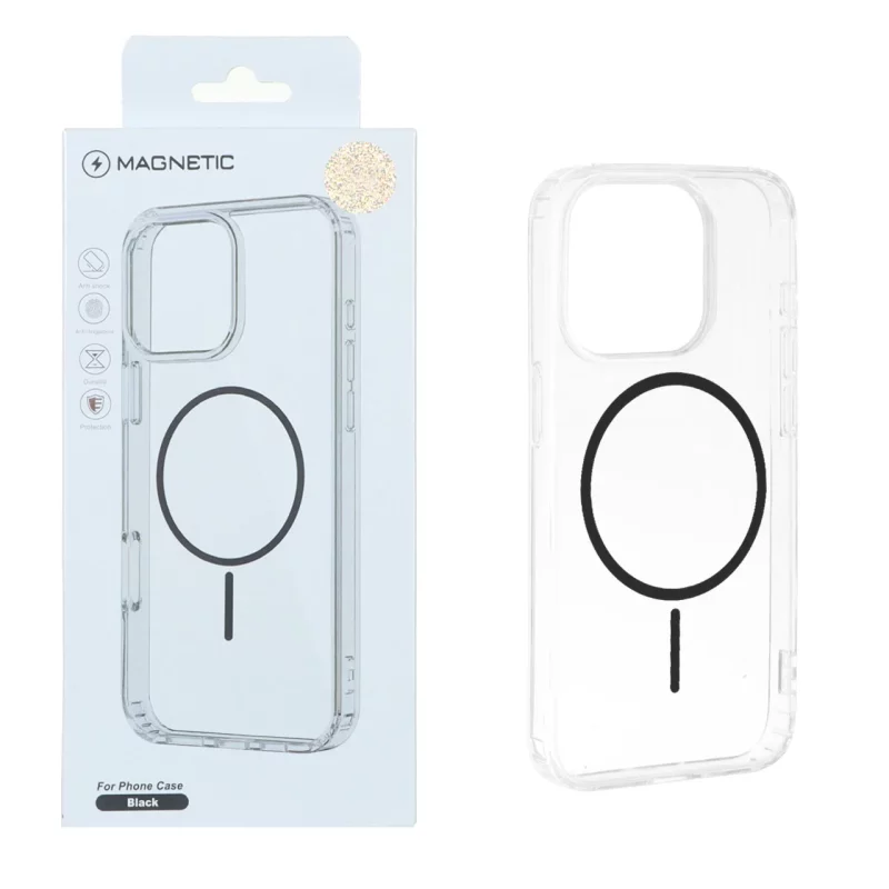 قاب اورجینال Magnetic دور ژله ای MagSafe مدل Apple iPhone 15 Pro - مشکی (پک دار) - تصویر 2