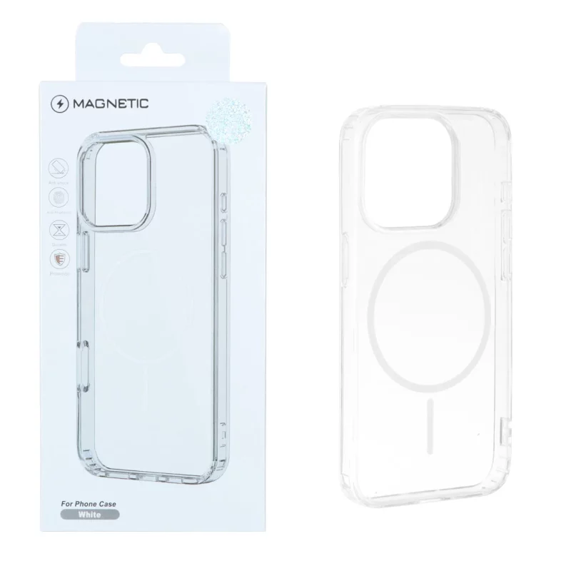 قاب اورجینال Magnetic دور ژله ای MagSafe مدل Apple iPhone 15 Pro - سفید (پک دار) - تصویر 2