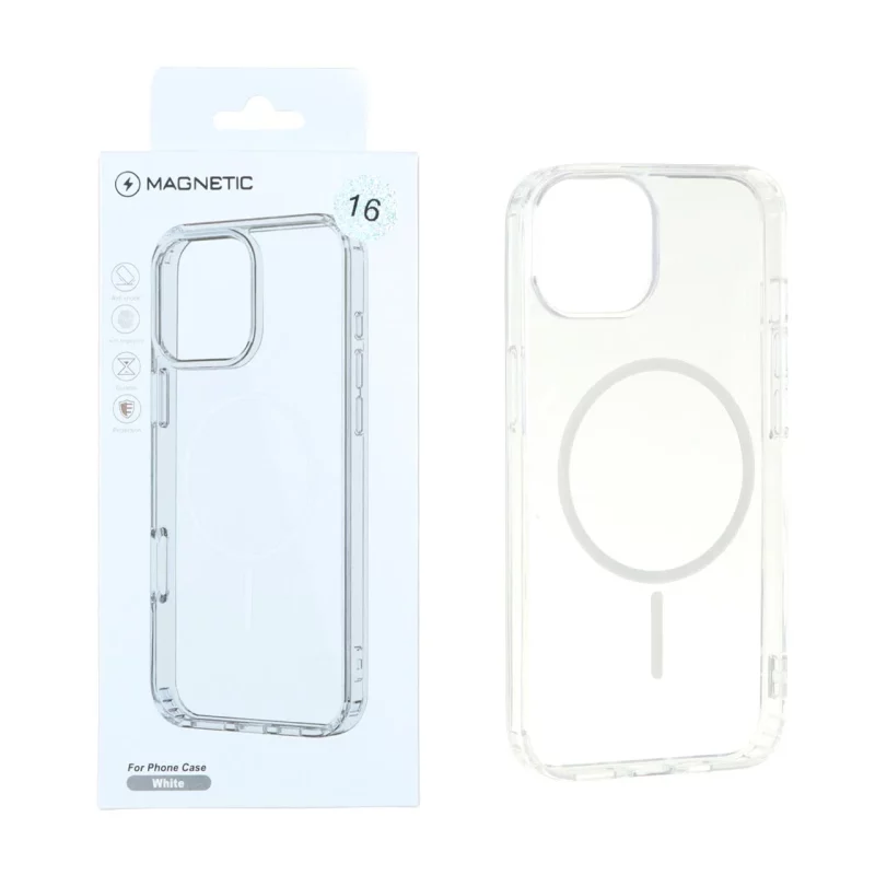 قاب اورجینال Magnetic دور ژله ای MagSafe مدل Apple iPhone 13 / iPhone 14 - سفید (پک دار) - تصویر 2
