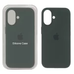 قاب سیلیکونی پاک کنی اورجینال Apple iPhone 16 - سبز تیره کد 1 (پک اصلی )
