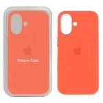 قاب سیلیکونی پاک کنی اورجینال Apple iPhone 16 - گوجه ای (پک اصلی )