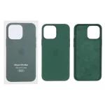 قاب اورجینال درجه یک Silicone Case پاک کنی Magsafe مدل Apple iPhone 13 Pro Max - سبز زمردی (پک دار)