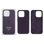قاب اورجینال درجه یک Silicone Case پاک کنی Magsafe مدل Apple iPhone 14 Pro - بنفش (پک دار)