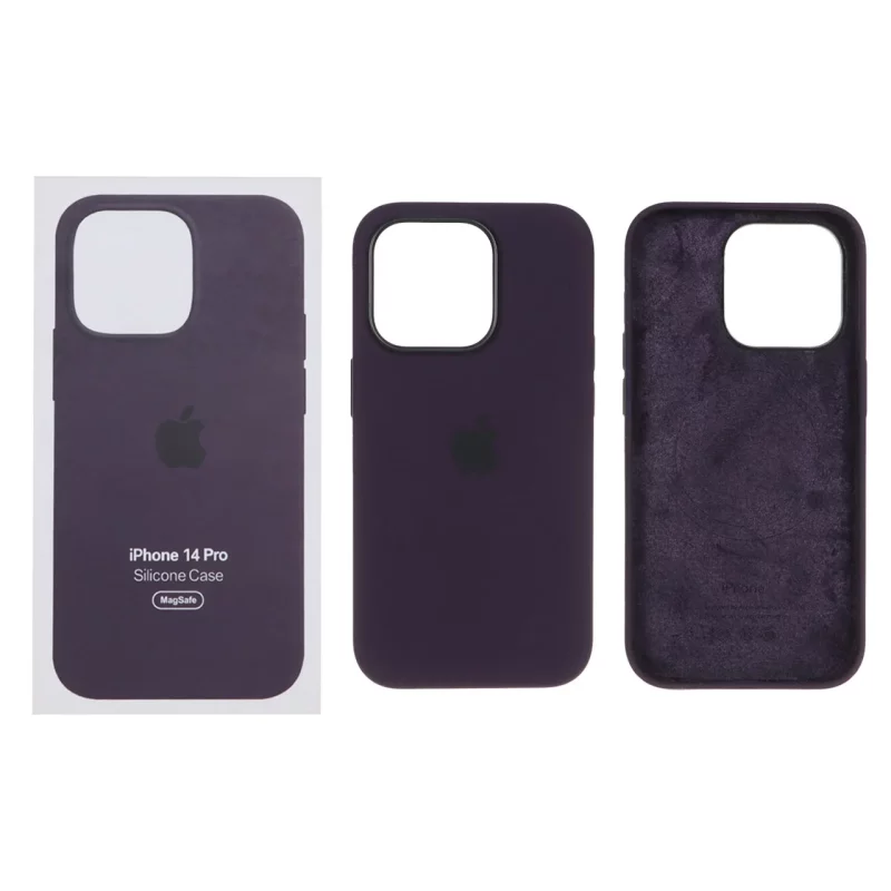 قاب اورجینال درجه یک Silicone Case پاک کنی Magsafe مدل Apple iPhone 14 Pro - بنفش (پک دار) - تصویر 2