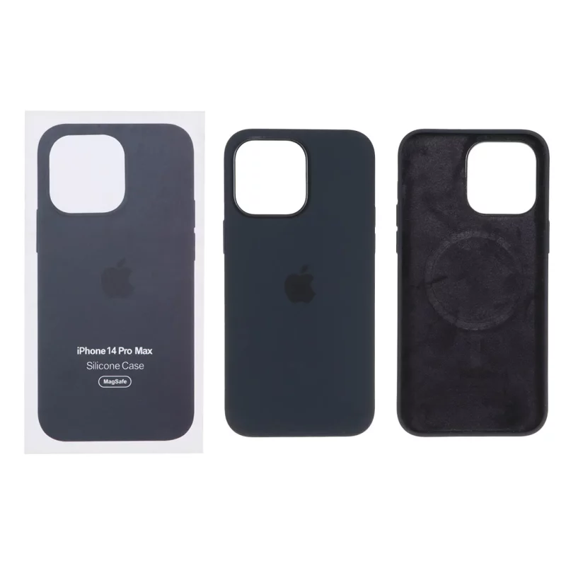 قاب اورجینال درجه یک Silicone Case پاک کنی Magsafe مدل Apple iPhone 14 Pro Max - سرمه ای (پک دار) - تصویر 2