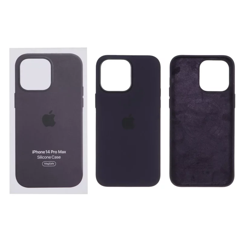 قاب اورجینال درجه یک Silicone Case پاک کنی Magsafe مدل Apple iPhone 14 Pro Max - بنفش (پک دار) - تصویر 2