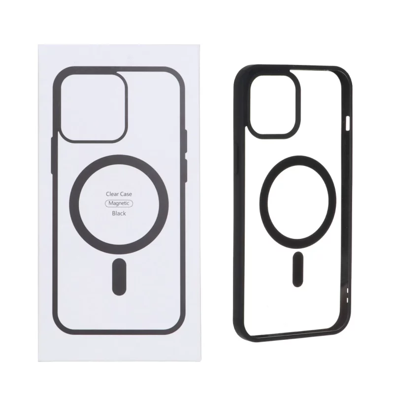 قاب شفاف Apple iPhone 15 / iPhone 14 / iPhone 13 با قابلیت شارژ MagSafe - مشکی (پک دار) - تصویر 2
