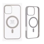 قاب شفاف Apple iPhone 16 Pro Max با قابلیت شارژ MagSafe - خاکستری روشن (پک دار)