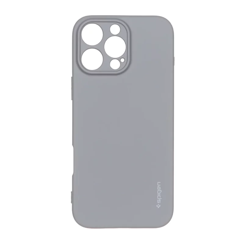 قاب سیلیکونی Spigen محافظ لنزدار Apple iPhone 16 Pro Max - طوسی - تصویر 2