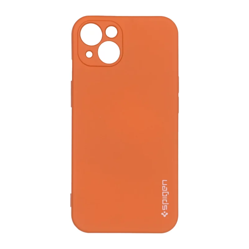 قاب سیلیکونی Spigen محافظ لنزدار Apple iPhone 13 / iPhone 14 - نارنجی - تصویر 2