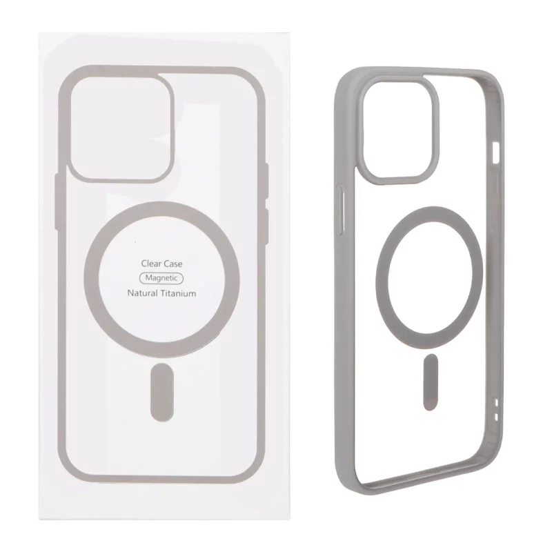 قاب شفاف Apple iPhone 13 Pro Max با قابلیت شارژ MagSafe - خاکستری (پک دار) - تصویر 2