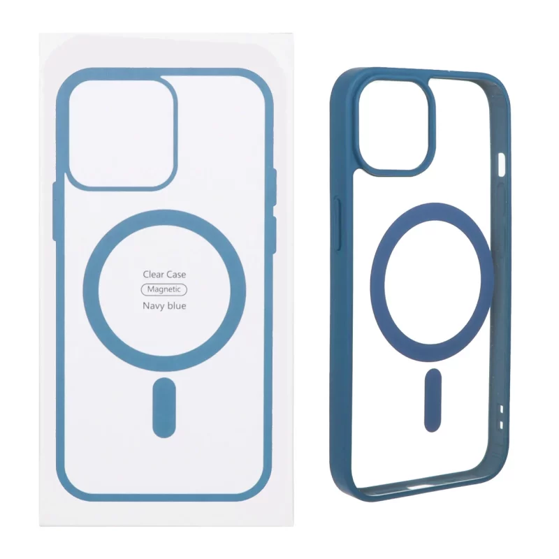 قاب شفاف Apple iPhone 13 / iPhone 14 با قابلیت شارژ MagSafe - سرمه ای (پک دار) - تصویر 2