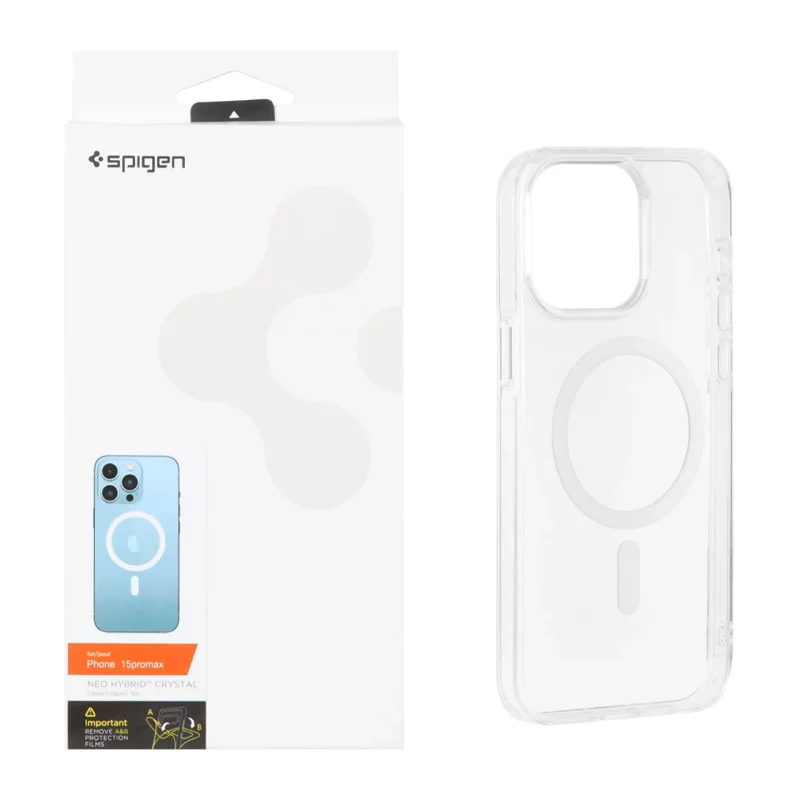قاب Spigen اورجینال شفاف NEO HYBRID Magsafe مدل Apple iPhone 15 Pro Max (پک دار) - تصویر 2