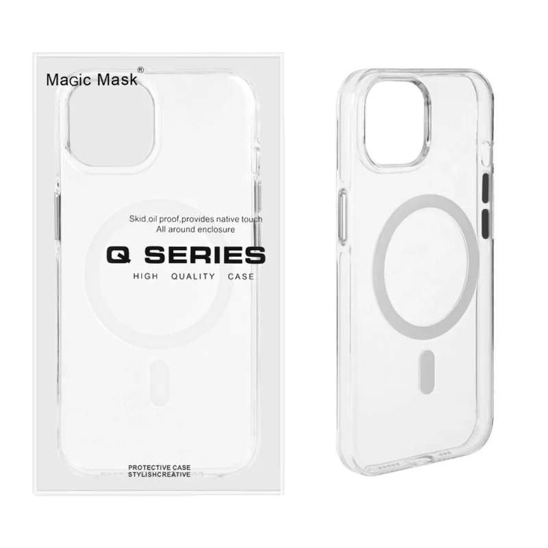 قاب اورجینال Magic Mask پشت سخت شفاف MagSafe مدل Apple iPhone 13 / iPhone 14 (پک دار) - تصویر 2