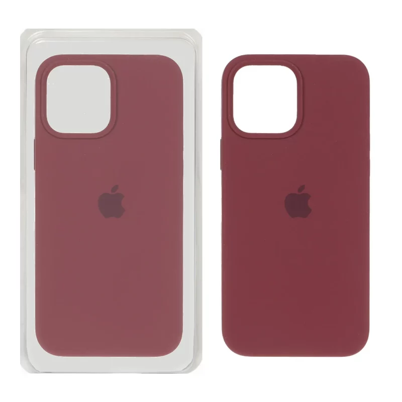 قاب سیلیکونی پاک کنی اورجینال Apple iPhone 13 Pro Max - زرشکی کد 1 (پک اصلی) - تصویر 2