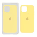 قاب سیلیکونی پاک کنی اورجینال Apple iPhone 12 Pro Max - زرد (پک اصلی)